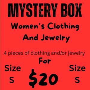 Women’s Size S Mystery Box - 4 Clothing & Jewelry Items Surprise Bundle $20